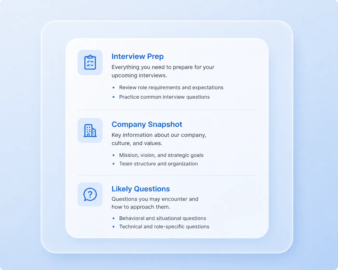 Candidate Briefing UI