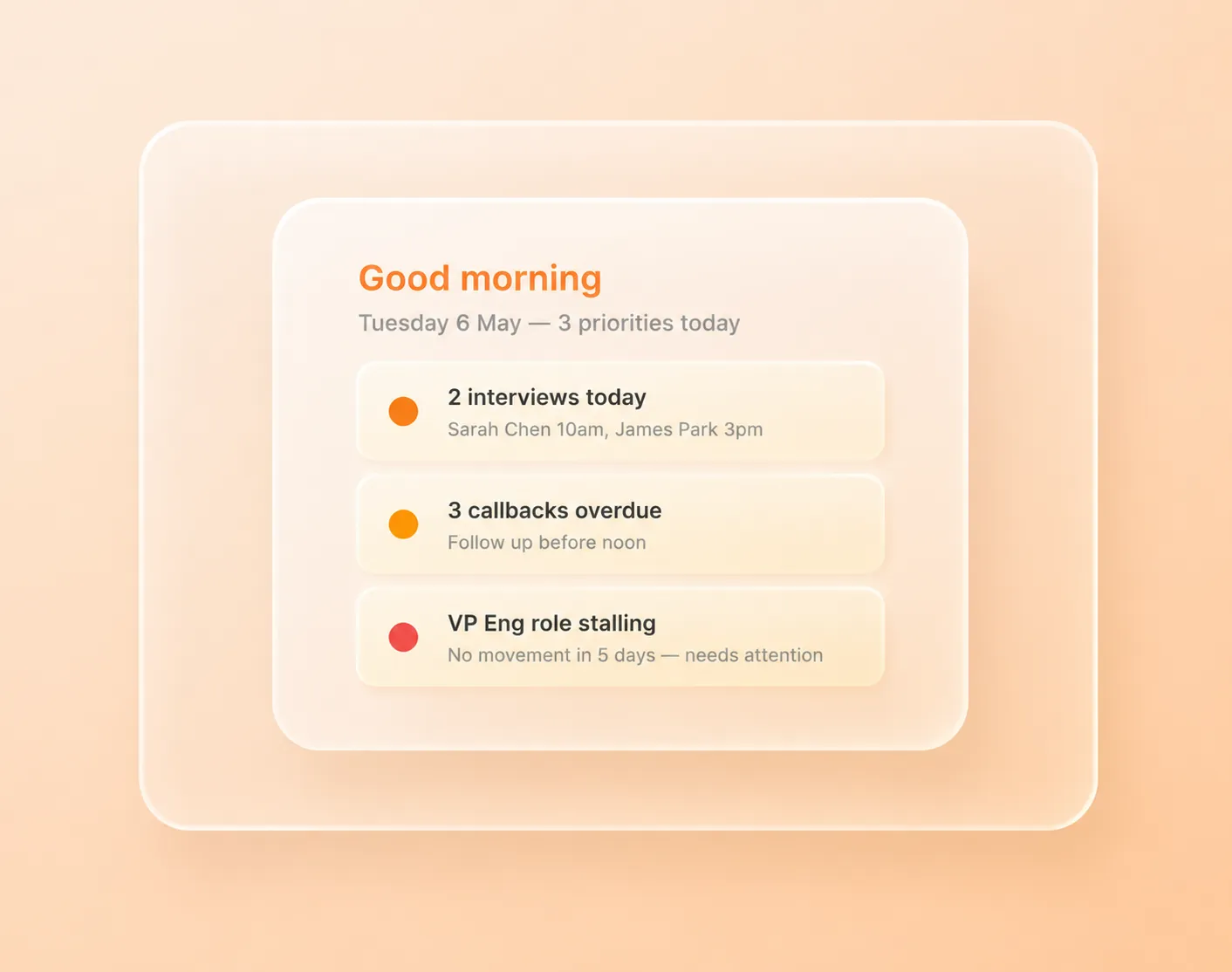 Morning Briefing UI