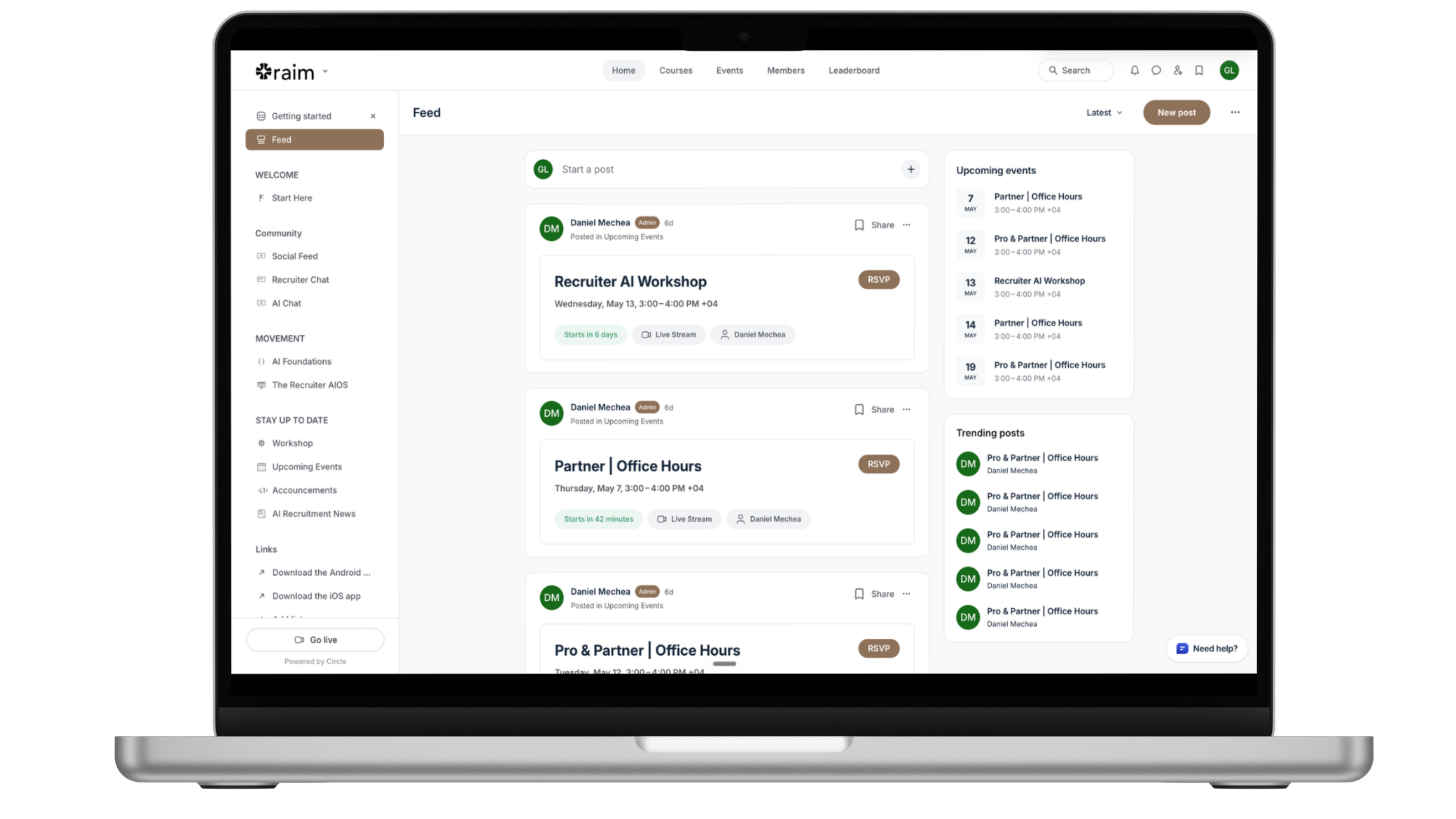 RAIM community feed